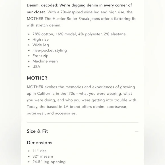 Mother the Hustler Roller High Rise Women's Black Flared Jeans - Picture 5 of 7